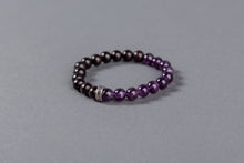 Load image into Gallery viewer, Amethyst Stone Stack bracelet
