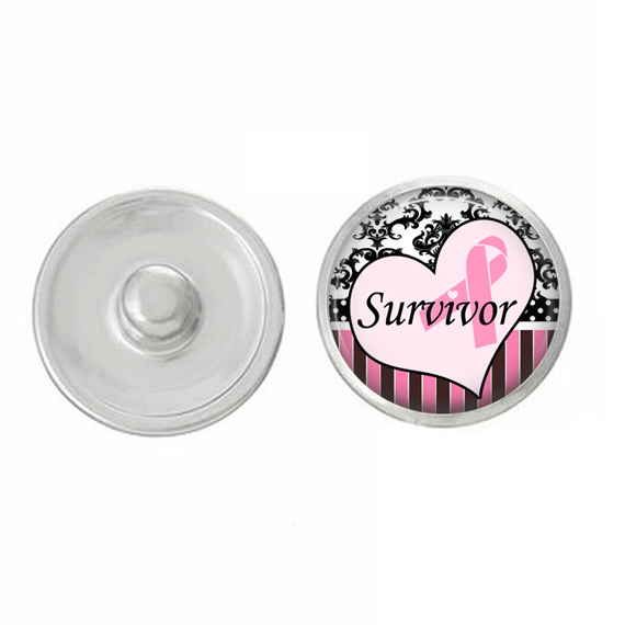 Snap Jewel - Breast Cancer Awareness 