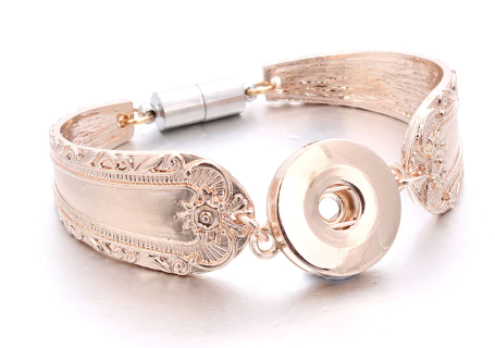 Snap Base Piece - Rose Gold Style Spoon Bracelet