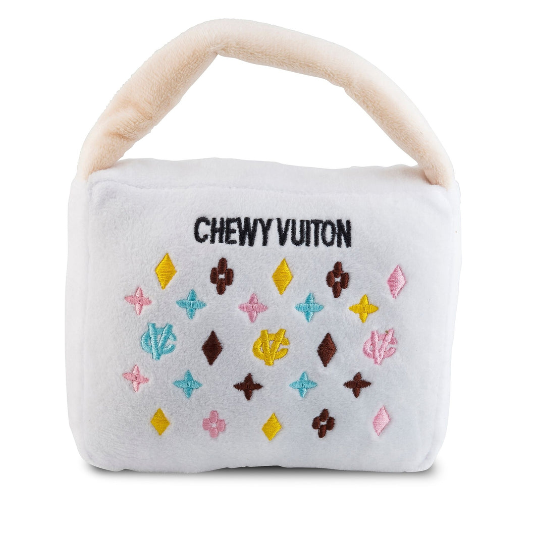 Chew Toy - White Chewy Vuitton Purse